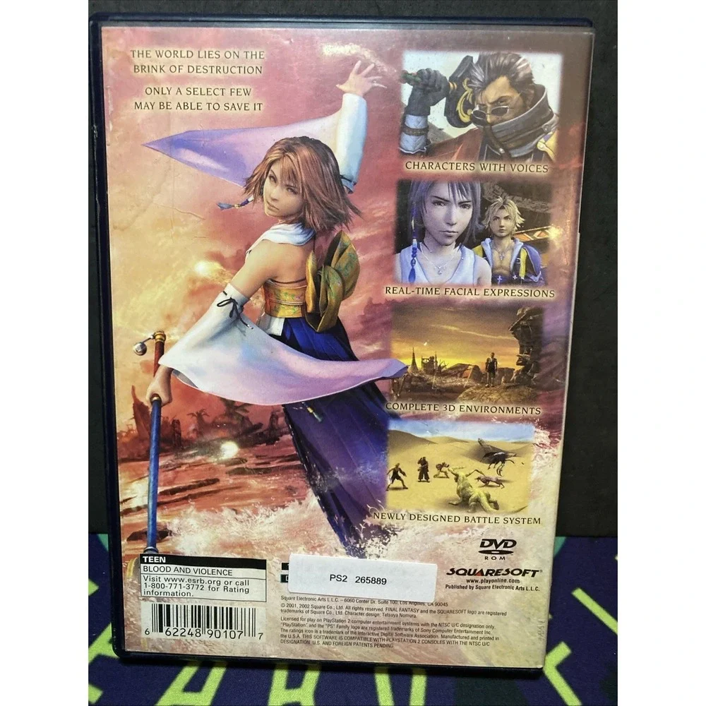 Sony PlayStation PS2 Game: Final Fantasy X No Manual -BLACK LABEL